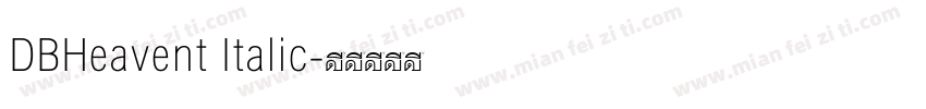 DBHeavent Italic字体转换